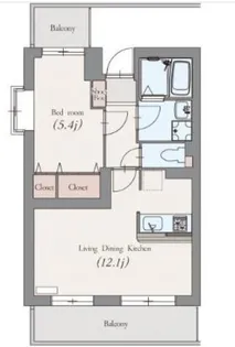 ルシエール桜台【1階】の間取り