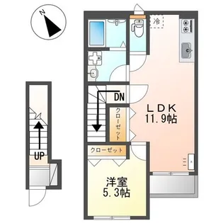 パインフォレスト浜の宮【2階】の間取り