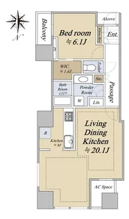 ワールドシティタワーズ キャピタルタワー【13階】の間取り