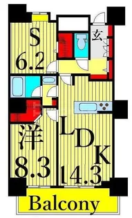ロイヤルパークスタワー南千住【29階】の間取り