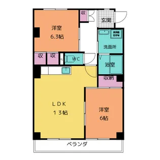 ウェルドミール味美【2階】の間取り