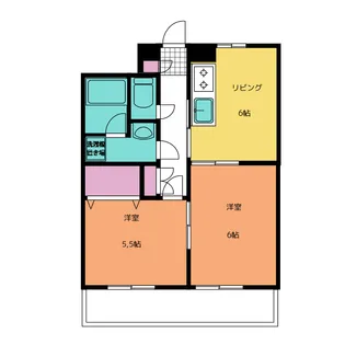 クレールハイツ小机【2階】の間取り