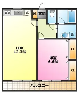 KMビレッジA棟【1階】の間取り