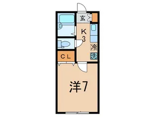 ルミエ-ルK【1階】の間取り