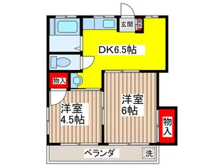 丘の上ハイツ【2階】の間取り