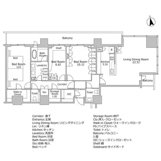 ブランズ渋谷桜丘【25階】の間取り