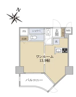 インペリアル六本木【4階】の間取り