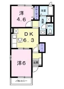 ブリッサ桜岡D【1階】の間取り