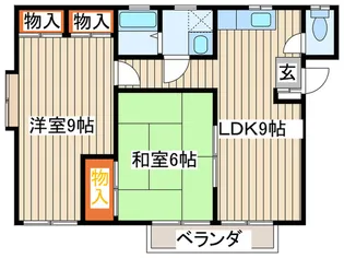 コスモスハイツ II【1階】の間取り