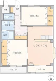 エスポワール西開発【1階】の間取り