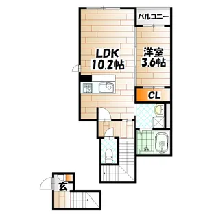 Lila城野【2階】の間取り