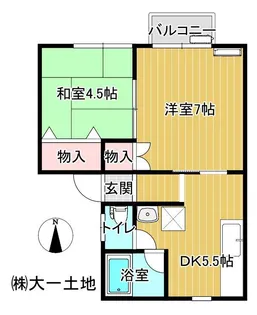 トゥインクル・スズキB棟【1階】の間取り