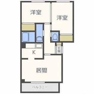 サン・ガーデンA【2階】の間取り