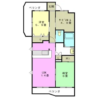 ミクニハイツII【8階】の間取り