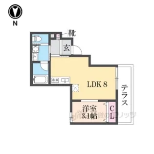 ALEGRIA瀬田【1階】の間取り