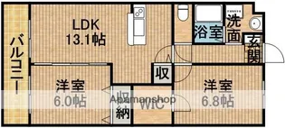 ジーエスガーデン【3階】の間取り