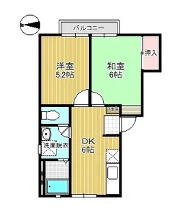 コーポあるぷす【2階】の間取り