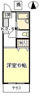 プチハイツ下高井戸【1階】の間取り
