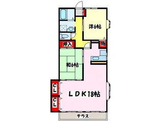 コーポ谷口【1階】の間取り