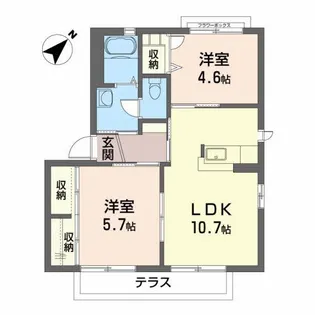 ニコレットテラス A【1階】の間取り