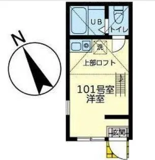 ユナイト石川町ペルファボーレ【1階】の間取り