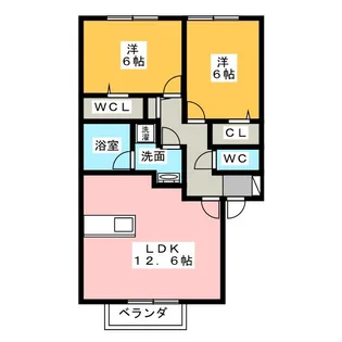 グリーンフォレスト【1階】の間取り