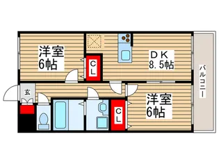 栗林第三ビル【2階】の間取り
