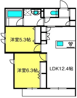 サンエクレール【1階】の間取り