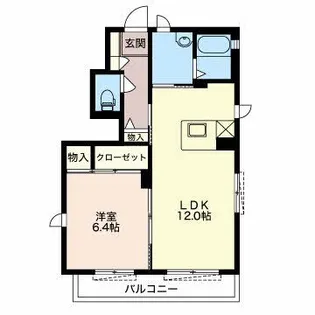 ファミールベルノII【1階】の間取り