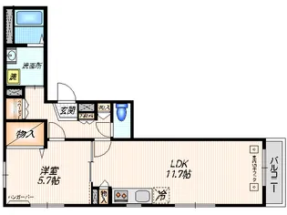 ソレイユ【1階】の間取り