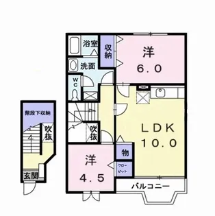 グランツ・マルシバ 2【2階】の間取り