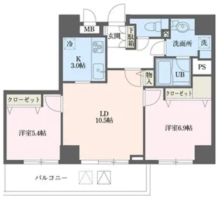 ドゥーエ横浜駅前【3階】の間取り