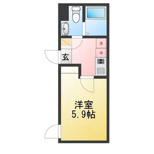 クォーク川崎【5階】の間取り