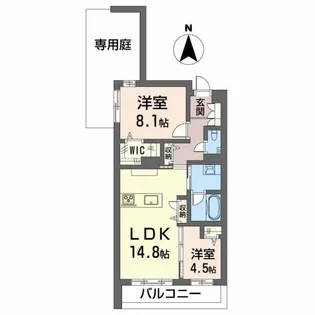 シャーメゾン国府宮駅前【1階】の間取り