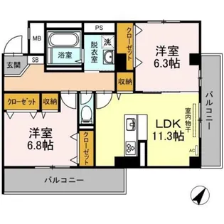 coco ferme【2階】の間取り