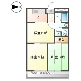 サンテラスNAWA【1階】の間取り