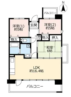 URパークタウン西武庫【2階】の間取り