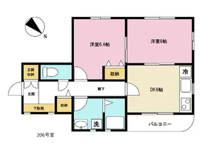 グリーンウエスト【2階】の間取り