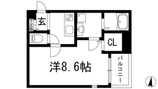 コティ宝塚【2階】の間取り