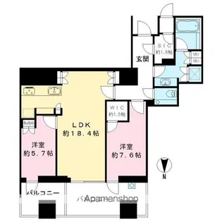 三田ガーデンヒルズ パークマンション棟【4階】の間取り