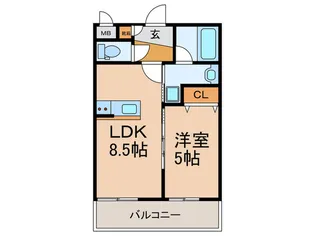 ラヴィアン高井田【3階】の間取り