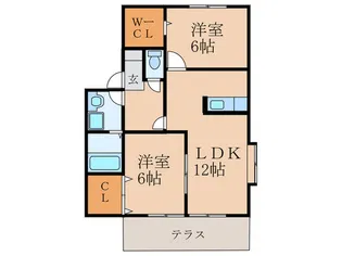 グレ-スヴィラ壱番館【1階】の間取り