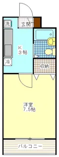 ユニーブル読売ランド【1階】の間取り