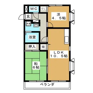 メゾンエスポアール【2階】の間取り