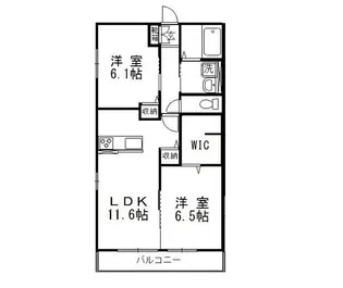 グランドソレイユI【1階】の間取り