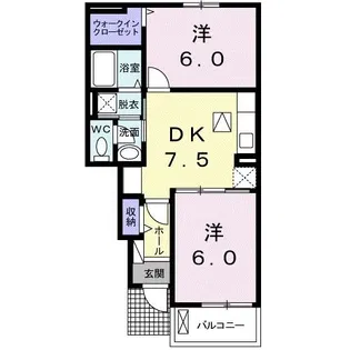 ディアレスト A棟【1階】の間取り