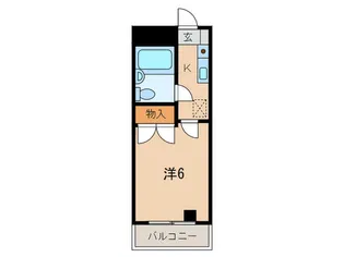 ジュネス川崎【1階】の間取り