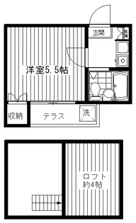 シャンブル・ド・戸越【1階】の間取り
