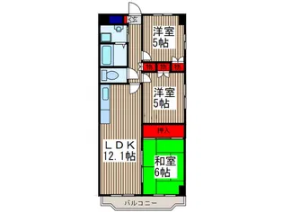 サンローゼ戸田【4階】の間取り