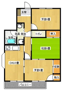 山梨県甲府市住吉4【マンション】の間取り